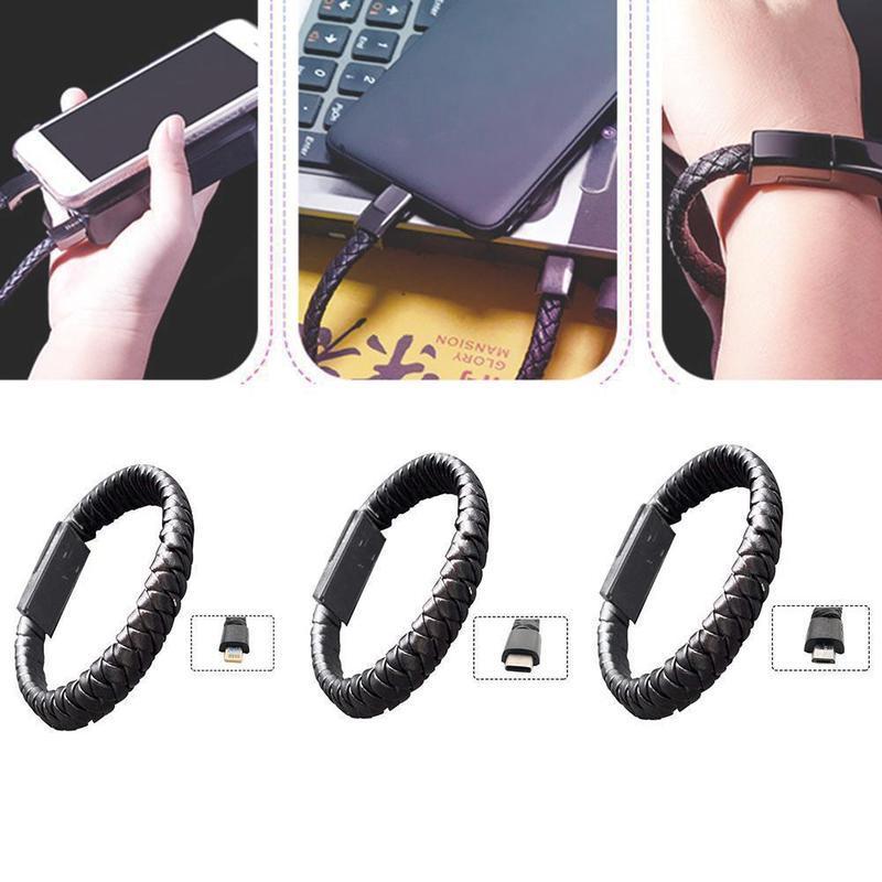 USB Bracelet Charger – Leather Design - Lui And Me