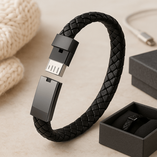 USB Bracelet Charger – Leather Design - Lui And Me